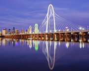Margaret Hunt Hill Bridge Reflection Dallas Photograph by Robert Bellomy