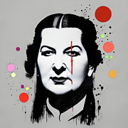 Marina Abramovic expressionism Digital Art by Christina Fairhead Art and Merch