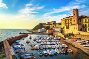 Piombino, little marina at sunset.Tuscany Photograph by Stefano Orazzini Piombino, little marina at sunset.Tuscany Photograph by Stefano Orazzini