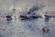 Marina. Oil on canvas. Twentieth century. Painting by Eliseu Meifren -1859-1940-
