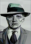 Criminal Martin James Durkin geometric portrait Digital Art by Christina Fairhead Art and Merch