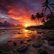Martinique Island Sunset Digital Art by Elisabeth Lucas