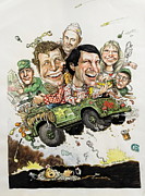 ''Mash'', 1972 - art by Rick Meyerowitz Mixed Media by Retro Movie Posters ''Mash'', 1972 - art by Rick Meyerowitz Mixed Media by Retro Movie Posters