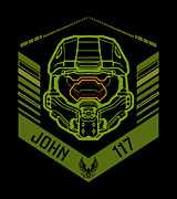 Master Chief Spartan John 117 Digital Art by Kirania Finest