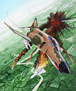 McDonnell Douglas F-4E Phantom II Painting by Steve Ferguson