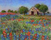 Meadow Barn Painting by Hailey E Herrera