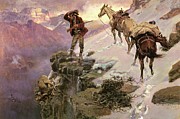 Meats Not Meat Til Its In The Pan Painting by Charles M Russell