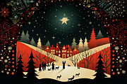 Mecielle Christmas 3 Digital Art by Mecielle Designs