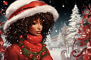 Mecielle Christmas 4 Digital Art by Mecielle Designs