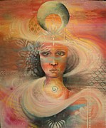 Moon Goddess 9 Painting by Reina Cottier