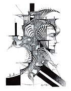 Meetings of the Mind Drawing by Alex Ruiz