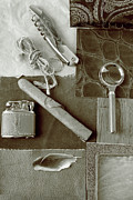 Men Accessories In Sepia Photograph by Severija Kirilovaite