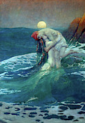 Mermaid Painting by Howard Pyle Mermaid Painting by Howard Pyle