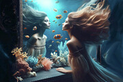 Mermaid Mirror Digital Art by Lisa Yount Mermaid Mirror Digital Art by Lisa Yount
