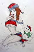 Merry Christmas Drawing by Brent Knippel