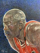 Michael Jordan Drawing by Nigel Wynter