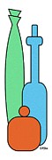 Mid Century Decanters 2 Digital Art by Donna Mibus