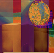 Midnight at the Museum, Balanced Pot Mixed Media by Zsanan Studio