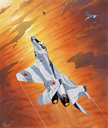 Mikoyan MiG-29 Painting by Steve Ferguson Mikoyan MiG-29 Painting by Steve Ferguson