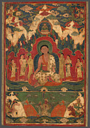 Milarepa on Mount Kailash. Tibet. Painting by Album
