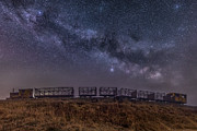 Milky Way Over Sky Train, Lough Boora Discovery Park Photograph by Adrian Hendroff