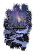 Milky Way Upper Falls Cutout Photograph by White Mountain Images