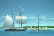 Millennium of Sailing in Marshall Islands - Missionary Packet Morning Star Painting by Keith Reynolds Millennium of Sailing in Marshall Islands - Missionary Packet Morning Star Painting by Keith Reynolds