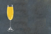 Mimosa Cocktail sketch with copy space  Photograph by Karen Foley