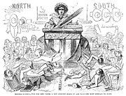 Mistress Columbia Cartoon, 1860 Drawing by Granger Mistress Columbia Cartoon, 1860 Drawing by Granger