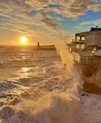 Misty Waves at Sunset Photograph by Andrea Whitaker Misty Waves at Sunset Photograph by Andrea Whitaker