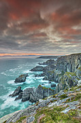 Mizen Head Cliffs at Twilight - Portrait, Co Cork Photograph by Adrian Hendroff