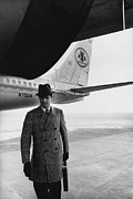 Model on Tarmac With Airplane Photograph by Zachary Freyman