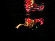 Model underwater swimming upside down Photograph by Dan Friend