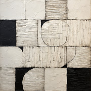 Modern Black Textured Art Painting by Lourry Legarde Modern Black Textured Art Painting by Lourry Legarde
