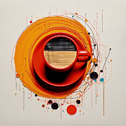 Modern Cafe Au Lait Magic Painting by Lourry Legarde