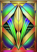 Modern Deco 1V Digital Art by Chuck Staley