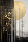 Modern Forest Art Painting by Lourry Legarde