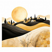 Modern Tuscan Landscapes  Painting by Lourry Legarde
