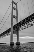 Monochrome Majesty - Beneath the Mackinac Bridge Photograph by Brigitte Blanchette Thompson Monochrome Majesty - Beneath the Mackinac Bridge Photograph by Brigitte Blanchette Thompson