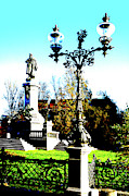 Monument And Lantern In Warsaw, Poland Photograph by John Siest