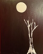 Moon Tree Painting by Anjel B Hartwell Moon Tree Painting by Anjel B Hartwell