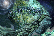 Moonflowers Digital Art by Lisa Yount