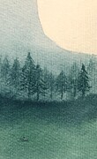 Moonlit Alpine Forest Painting by Dianna Hardy Moonlit Alpine Forest Painting by Dianna Hardy