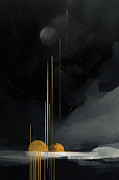 Moonlit Landscape Painting Painting by Lourry Legarde Moonlit Landscape Painting Painting by Lourry Legarde