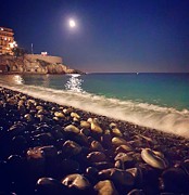 Moonrise Over Nice Photograph by Andrea Whitaker Moonrise Over Nice Photograph by Andrea Whitaker