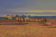 Morning of Gobi Painting by Badamjunai Tumendemberel