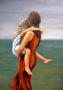 Mother and daughter Painting by Natalia Tejera