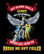 Motocross Dirtbike My Scars Tell A Story Digital Art by Jacob Zelazny