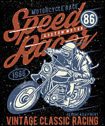 Motorcycle Race Speed Racer Custom Motor Digital Art by Jacob Zelazny