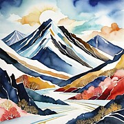 Mountain Daybreak I Digital Art by Bonnie Bruno